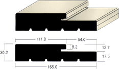SAUDER A-6 2×6用外部ドア枠 EG3443B